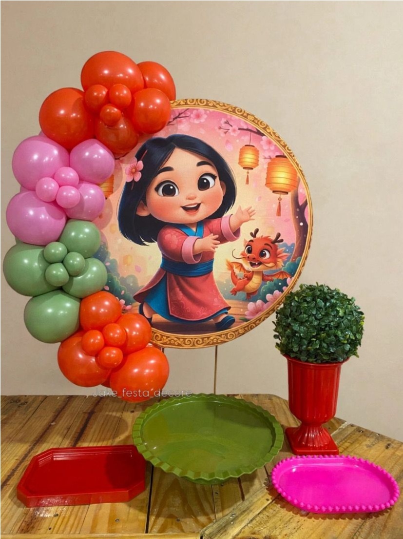 Princesa Mulan - Mini Festa - Catálogo Jake festa decore 