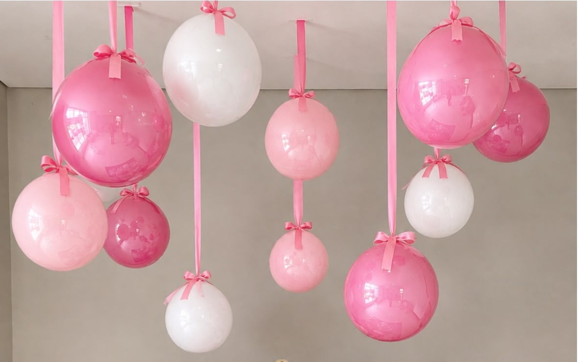 Balão Encapsulado de Teto + Laço (A Unidade) - Catálogo Jake festa decore 