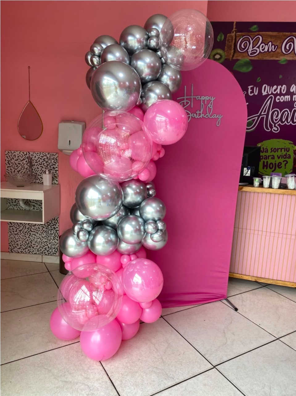 Arco de Balão 2 Metros Liso E Cromado - Catálogo Jake festa decore 