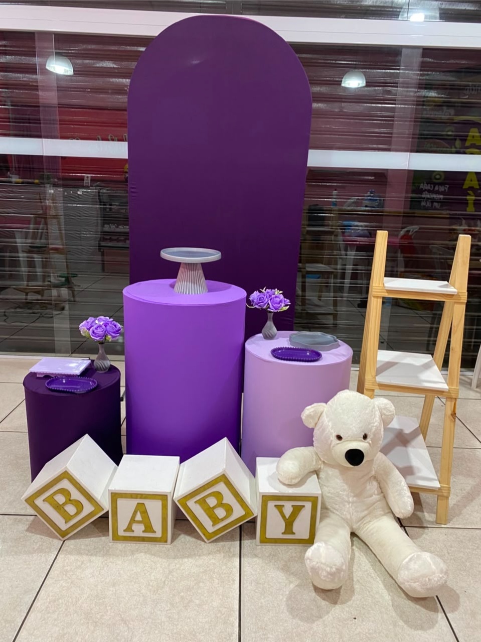 Chá de Bebê - Roxo E Lilas - Catálogo Jake festa decore 
