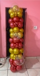 Arco de Balão Cromado + 3 Bolha Transparente - imagem 1
