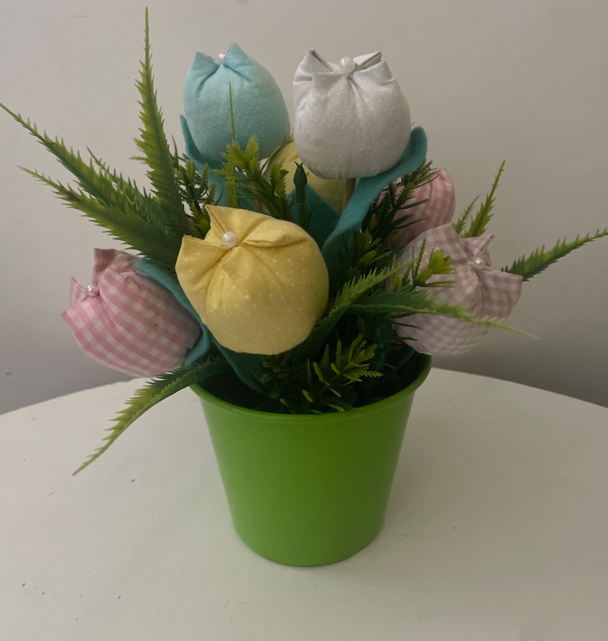Arranjo Com Vaso de Alumínio Verde - Rosy val decorações de Festas
