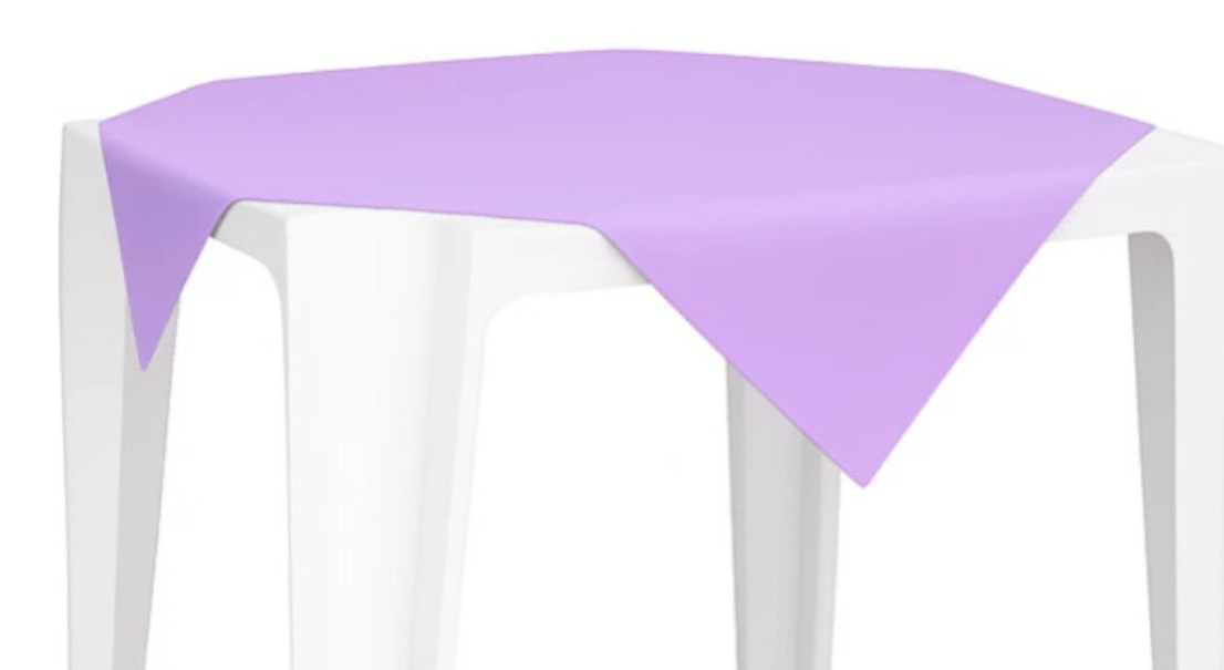 Toalha Sobre Por Lilas 0,75X0,75 - Rosy val decorações de Festas