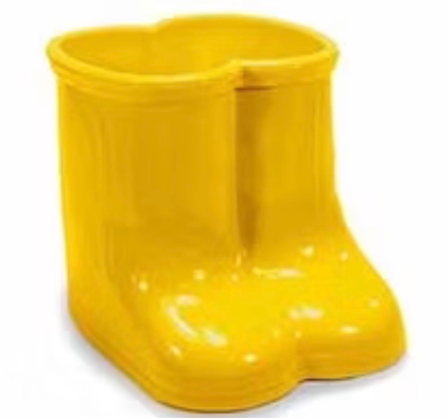 Vaso Amarelo Botinha de Plástico - Rosy val decorações de Festas