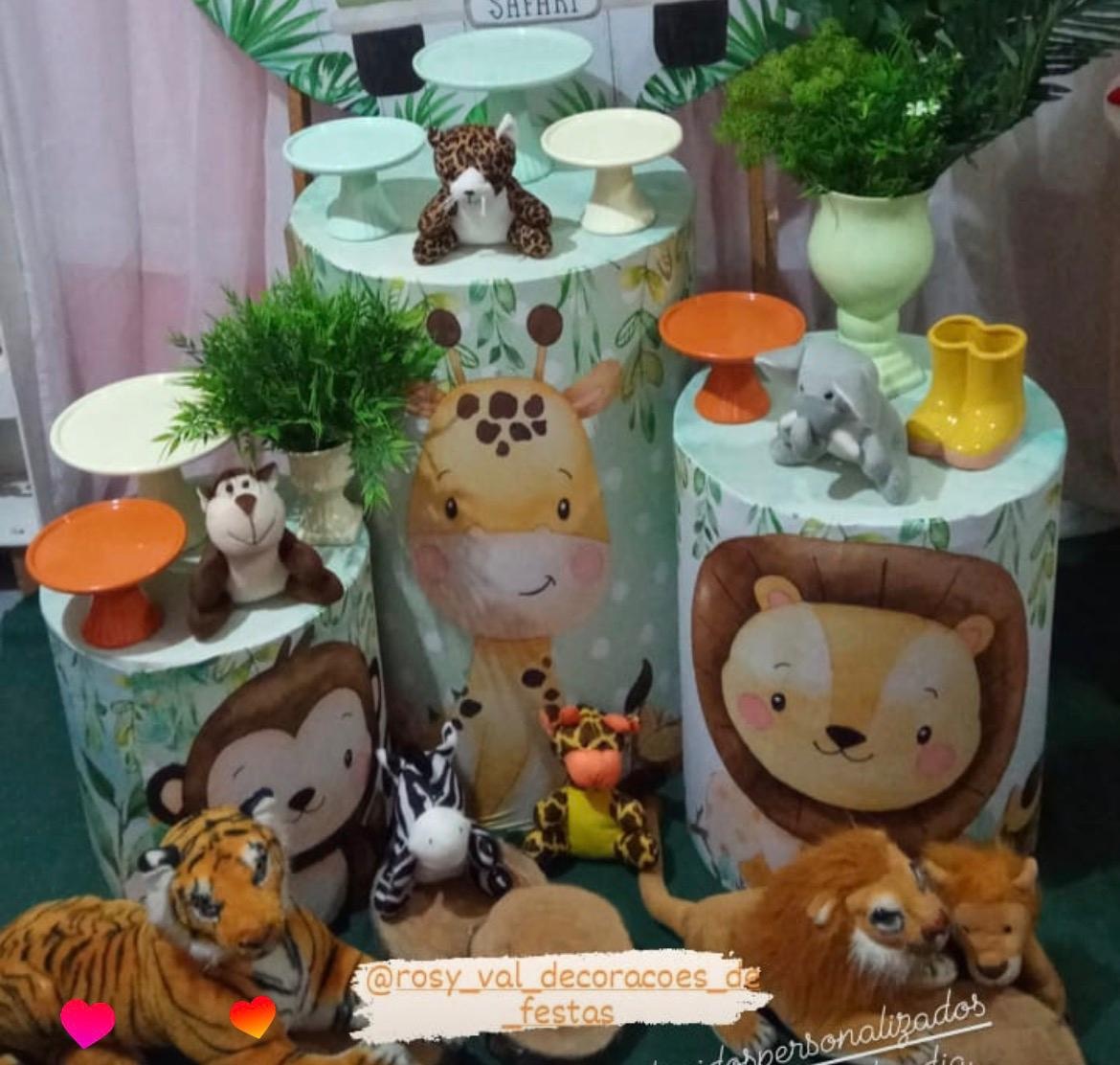 Capas Do Cilindro Safari - Rosy val decorações de Festas
