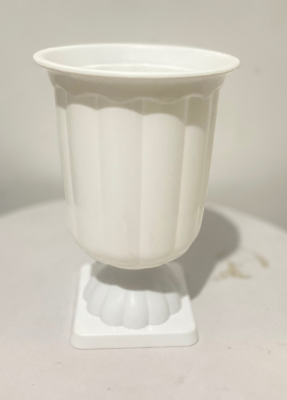 Vaso Grego Branco P de Plastico - Rosy val decorações de Festas