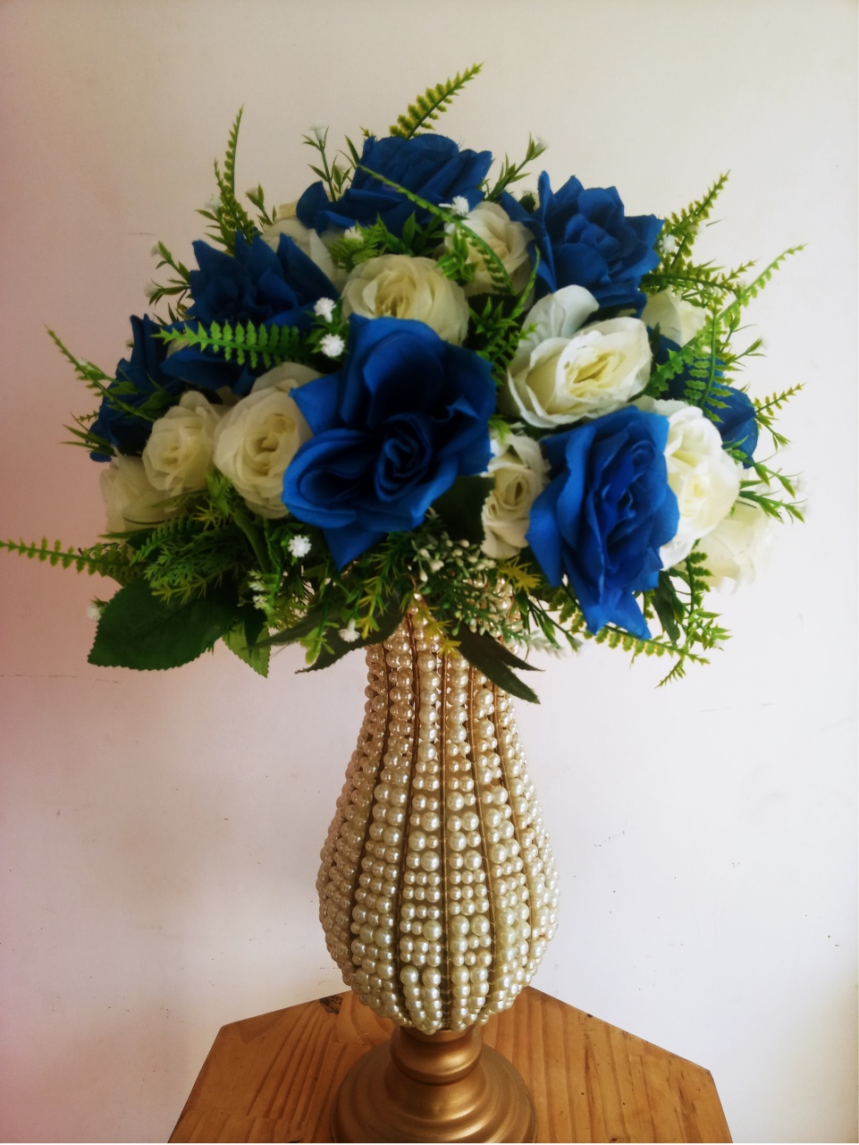 Arranjo Azul E Branco G - Rosy val decorações de Festas