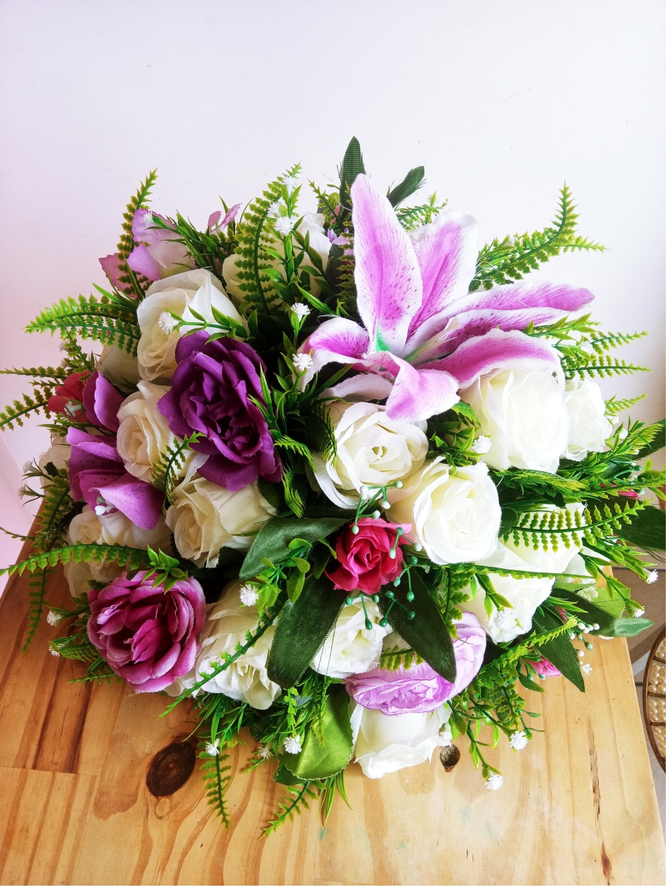 Arranjo Lilas E Branco G - Rosy val decorações de Festas