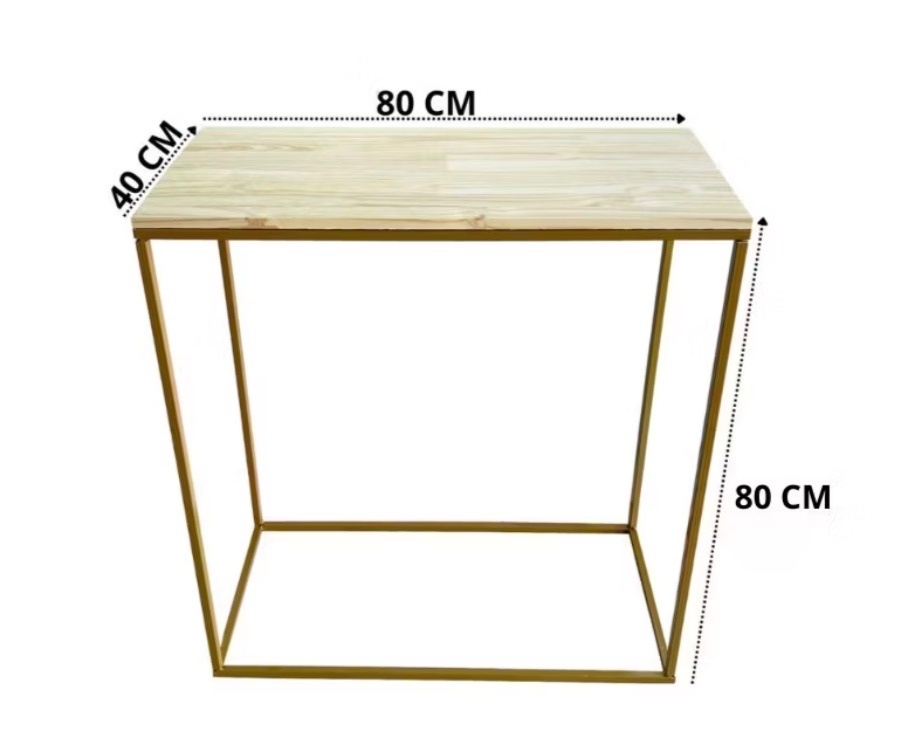 Mesa de Ferro G Dourada 80 Cm Altura - Rosy val decorações de Festas