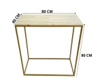 Mesa de Ferro G Dourada 80 Cm Altura - imagem 1