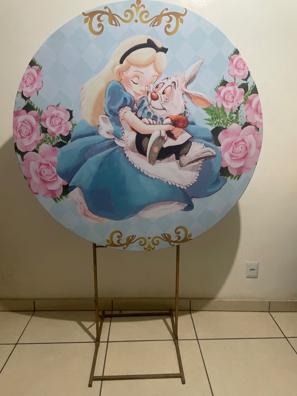 Alice No País das Maravilhas 1,20X1,20 - Rosy val decorações de Festas