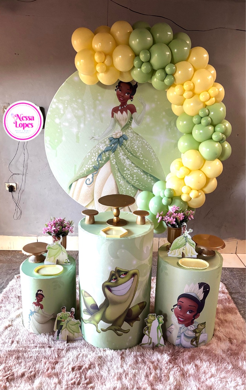 Princesa Tiana Bronze Montagem  - Nessa Lopes Decorações 