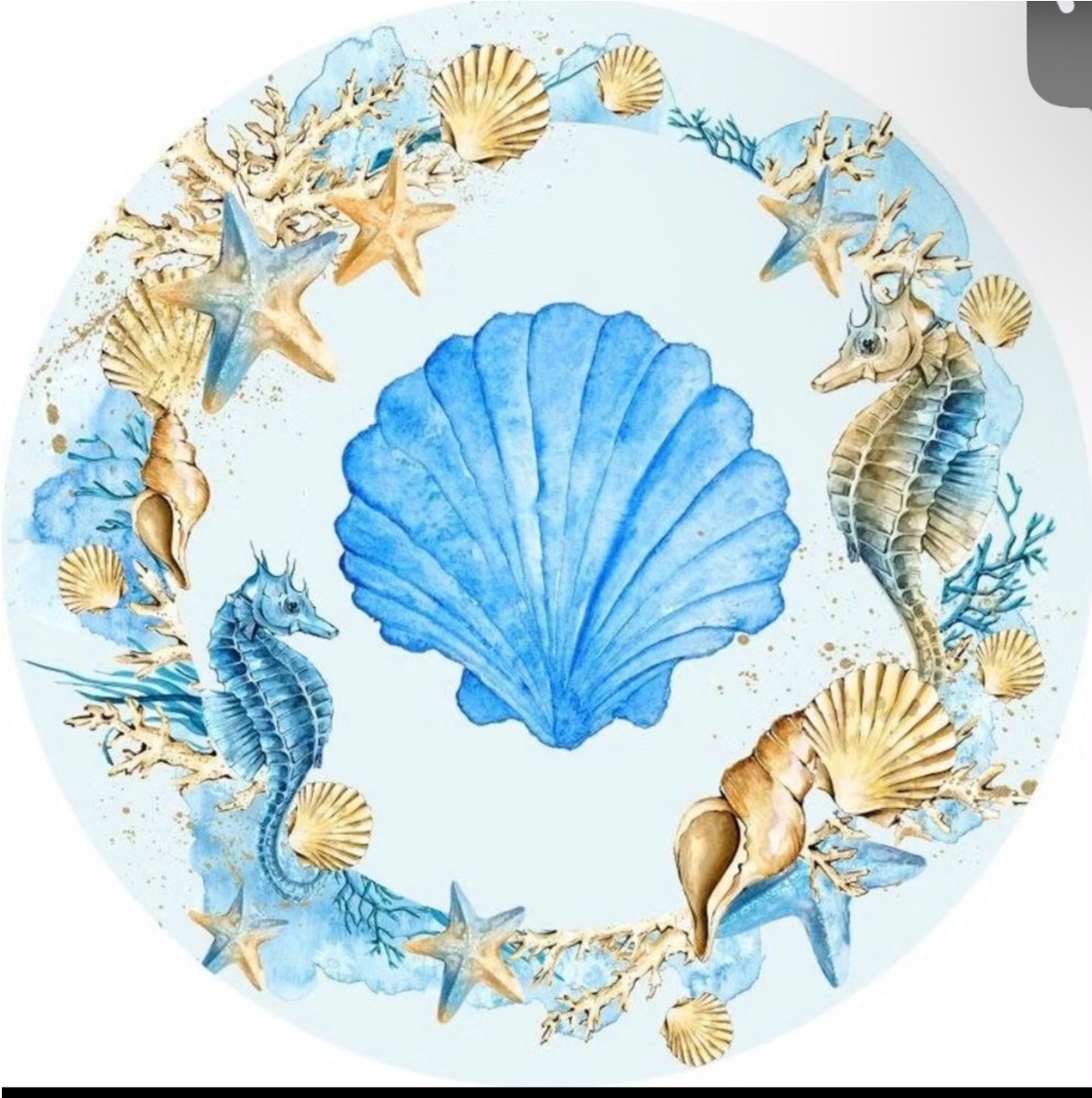 Fundo Do Mar Adulto Ouro Luxo - Nessa Lopes Decorações 