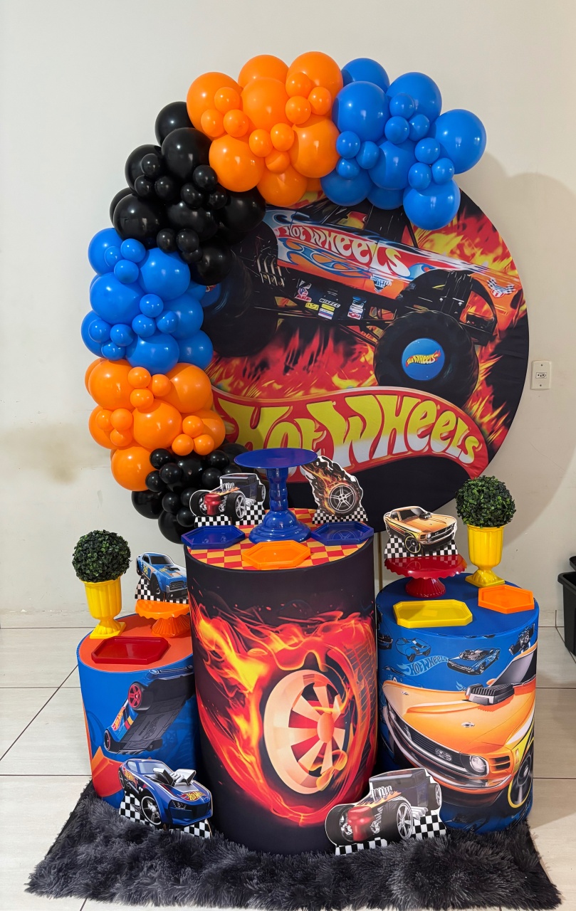  Hotwheel Bronze Montagem  - Nessa Lopes Decorações 