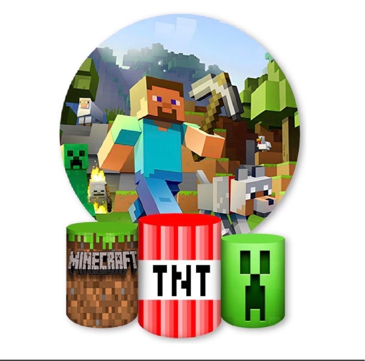 Minecraft Kit Bronze Locação  - Nessa Lopes Decorações 