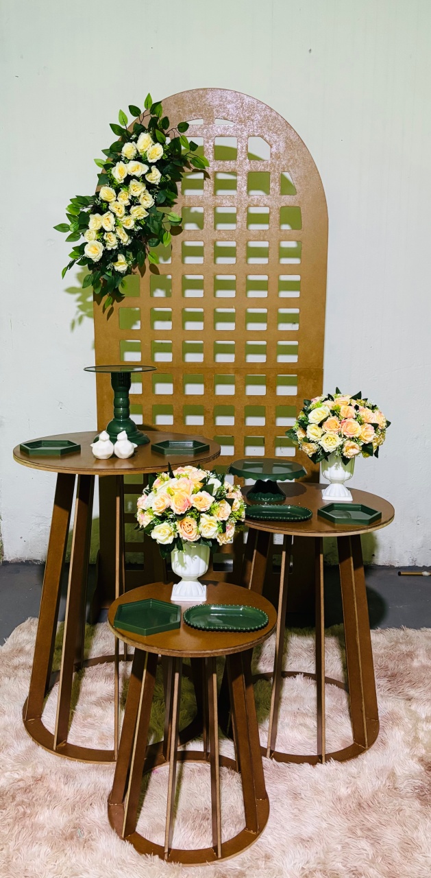 Kit Elegância Clean Verde Oliva  - Nessa Lopes Decorações 