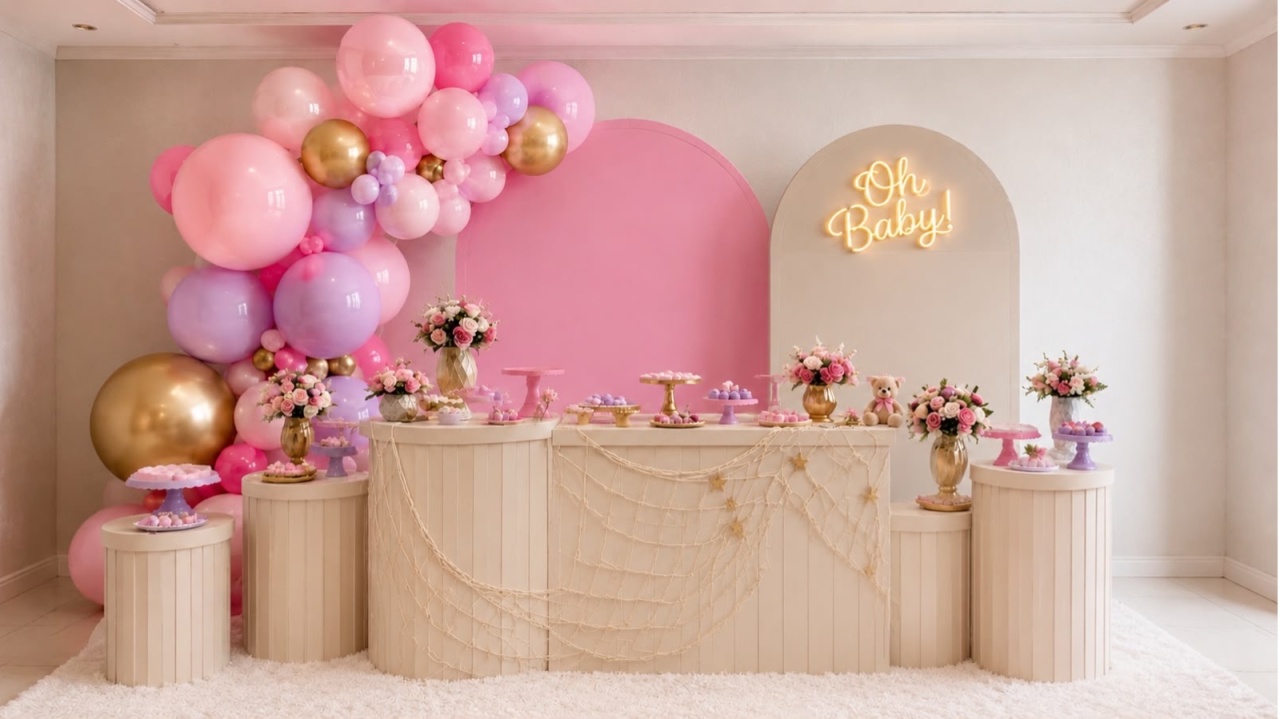 Ursa Chá de Bebê Montagem Luxo - Nessa Lopes Decorações 
