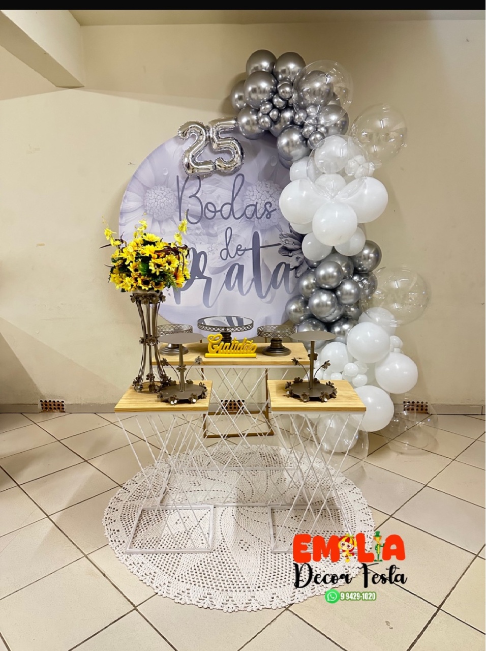 Kit Bodas de Prata - Emília Decor Festas 