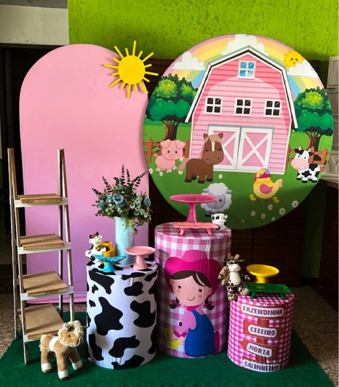 Fazendinha Rosa - Emília Decor Festas 