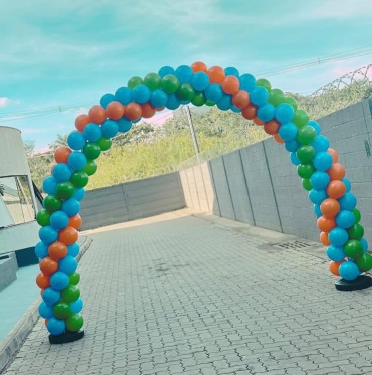 Arco de Balão Aspiral - Emília Decor Festas 