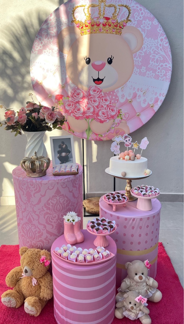 Kit Chá de Fraldas/Ursinha Realeza  - Emília Decor Festas 