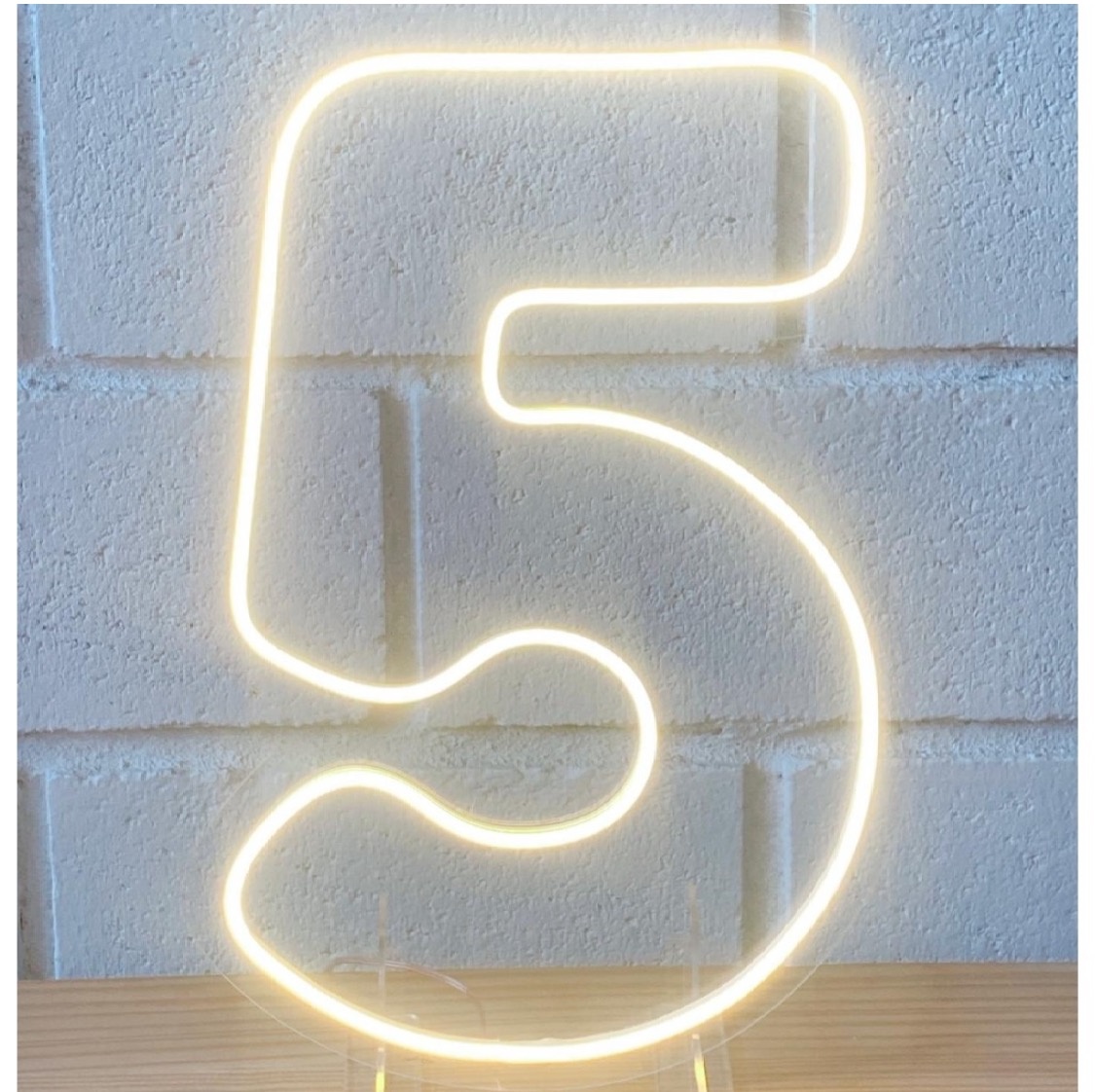 Número 5 Led Acrílico  - Emília Decor Festas 