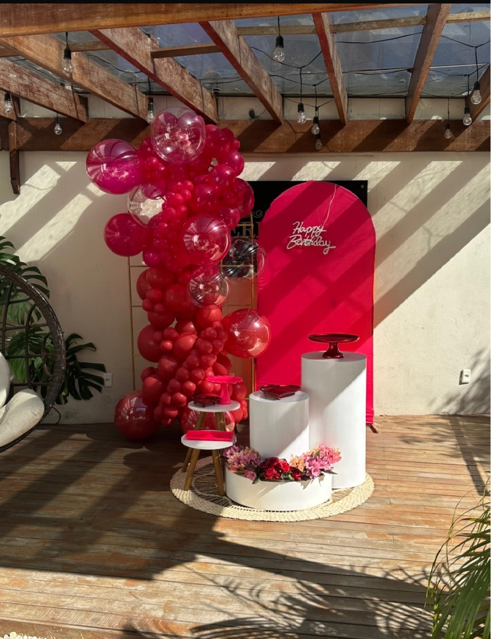 Kit Pink Com Vermelho  - Emília Decor Festas 