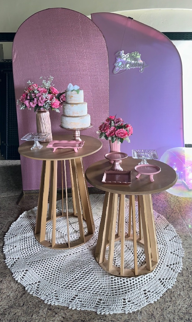 Kit Rosa Com Paete - Emília Decor Festas 