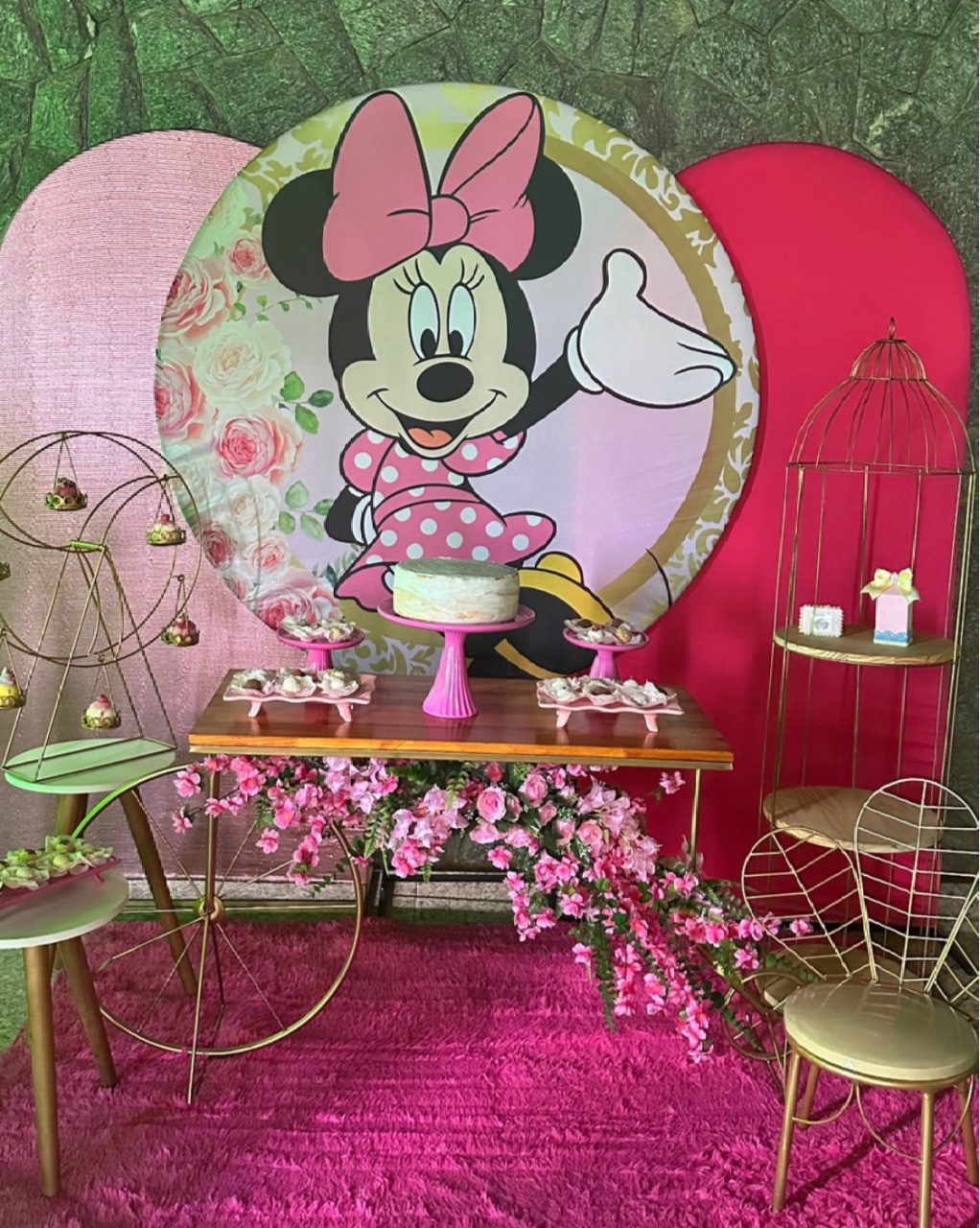 Kit Minie Rosa G - Emília Decor Festas 