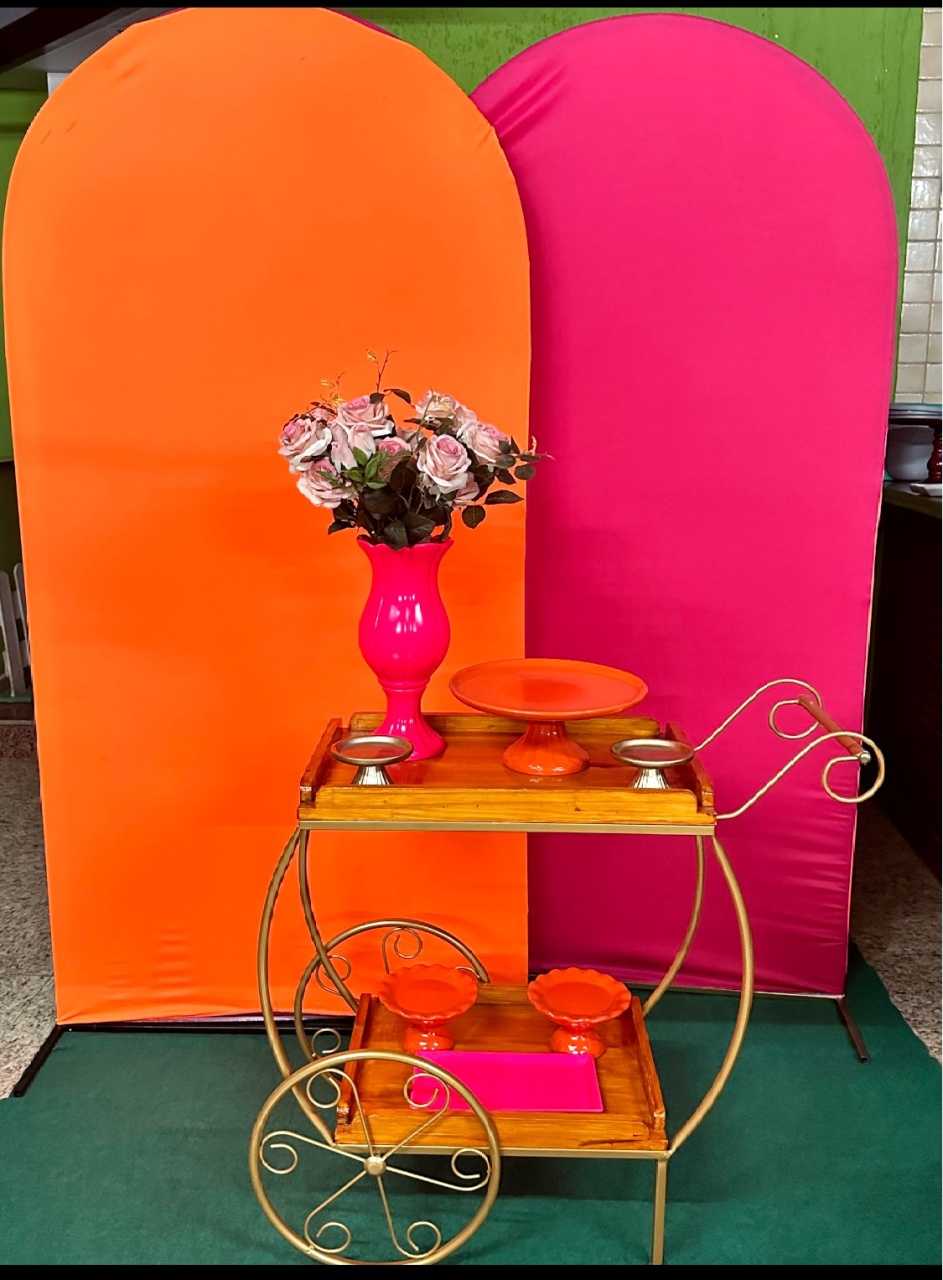 Kit Laranja Com Pink - Emília Decor Festas 