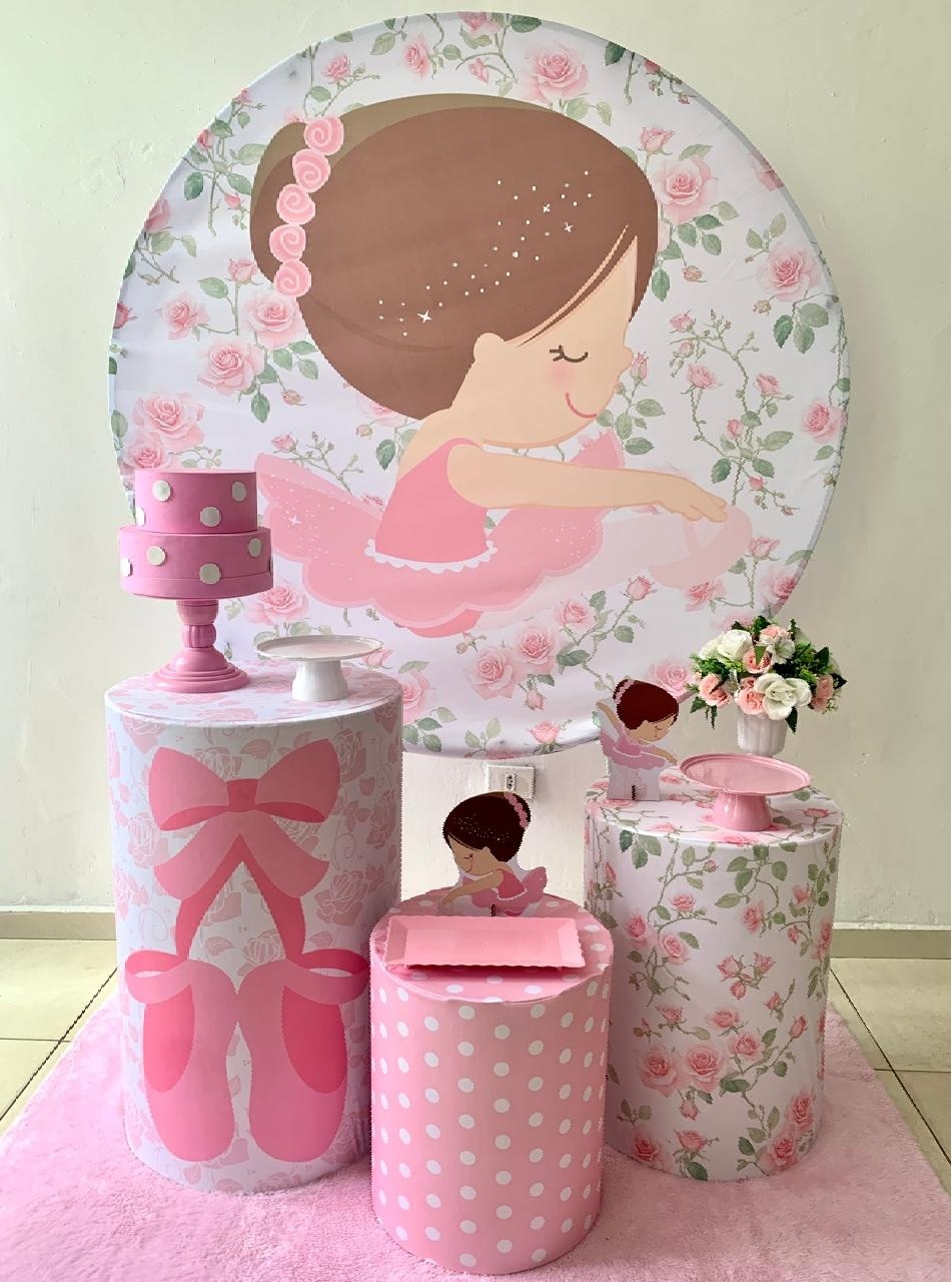 Bailarina Kit Prata - my decoracoes de festa