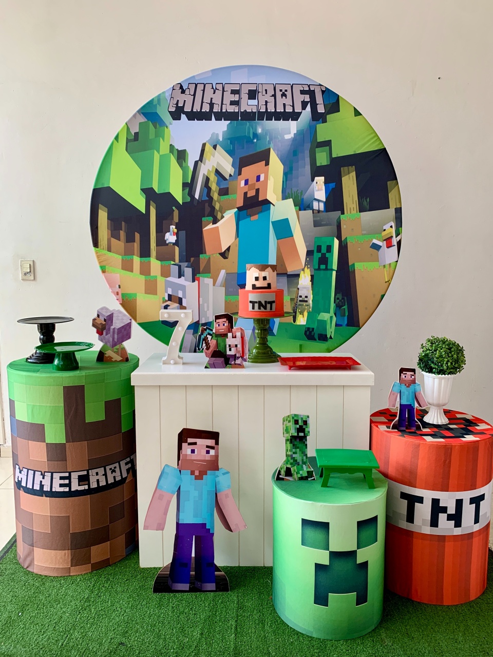 Minecraft Kit Ouro  - my decoracoes de festa