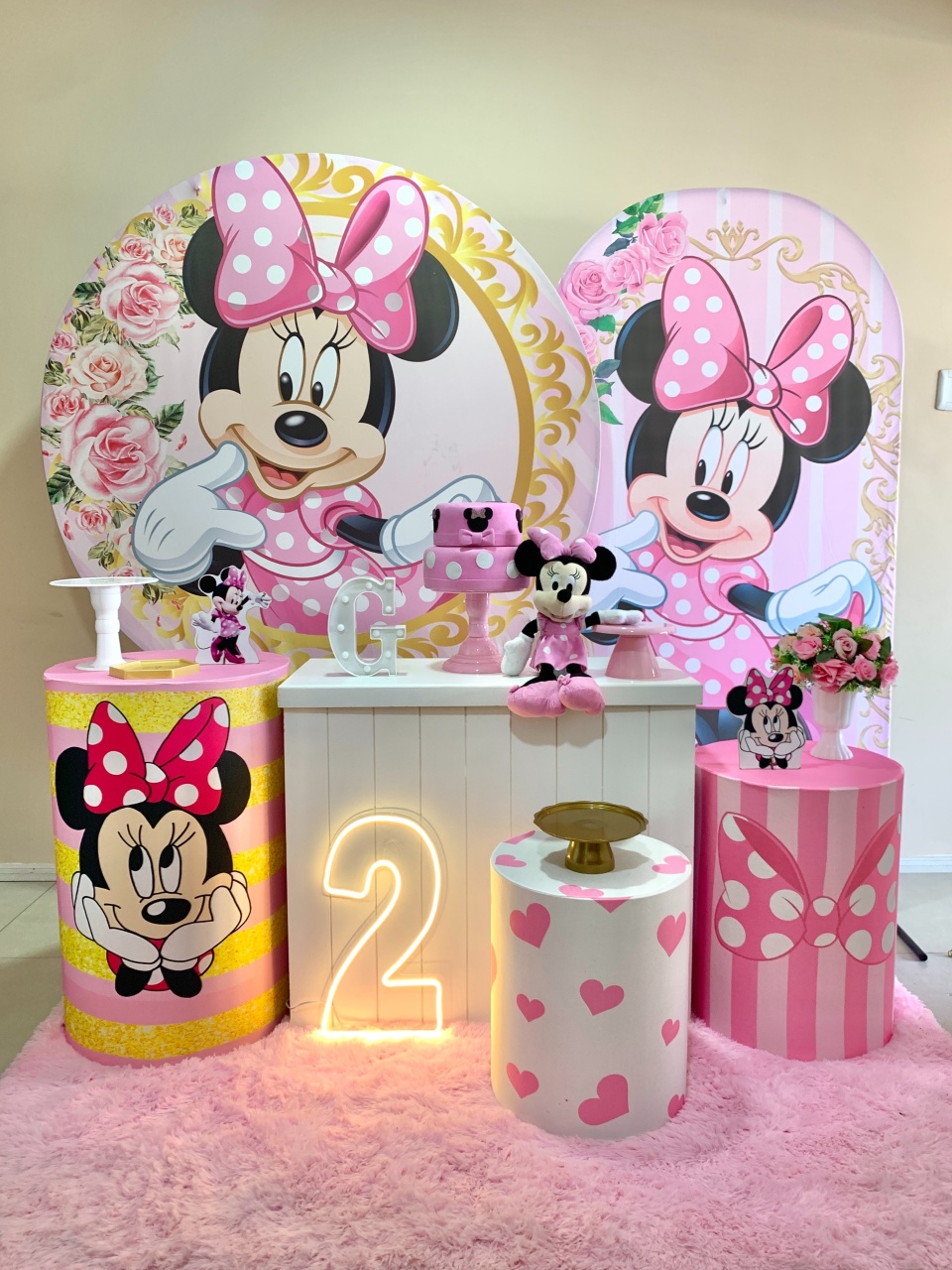 Minnie Rosa Kit Diamante    - my decoracoes de festa