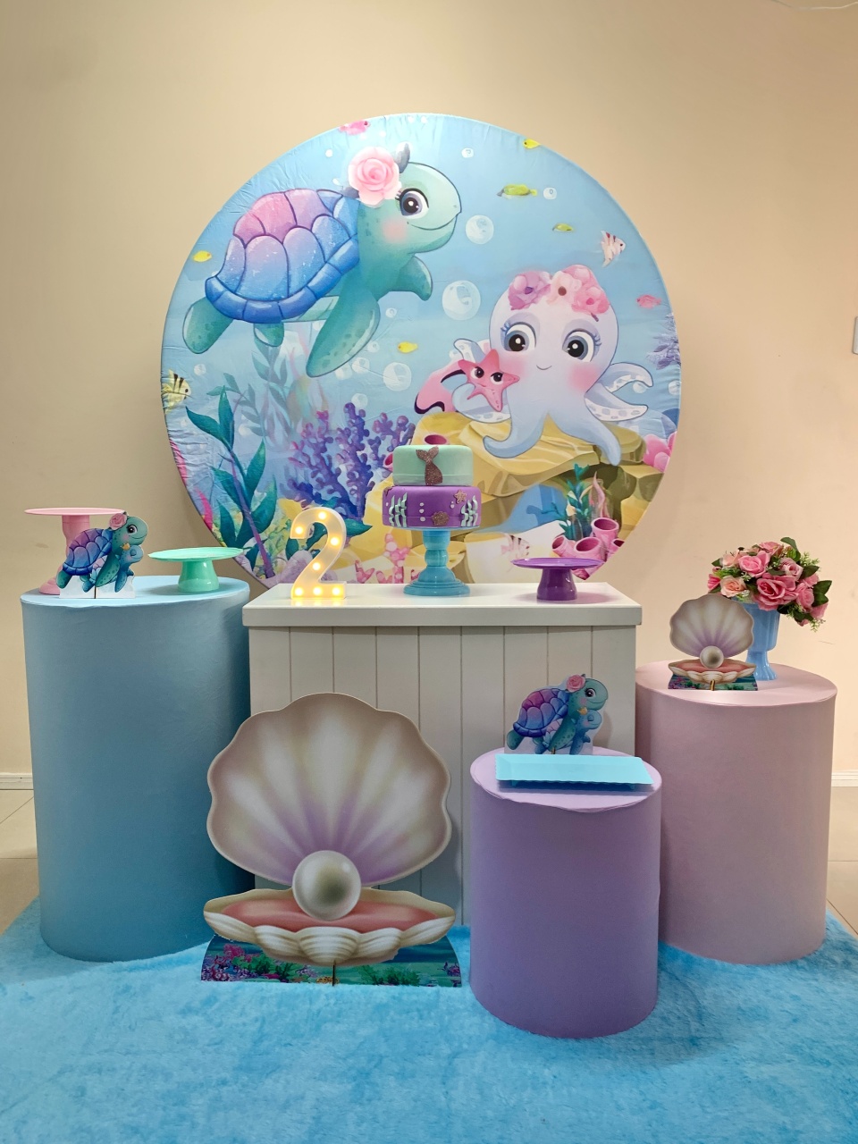 Fundo Do Mar Menina Kit Ouro  - my decoracoes de festa