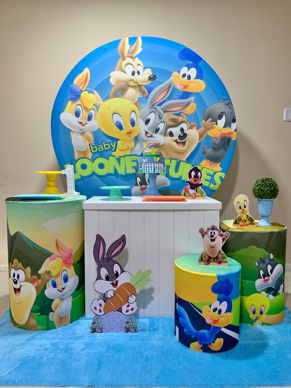 Baby Looney Tunes Kit Ouro  - my decoracoes de festa