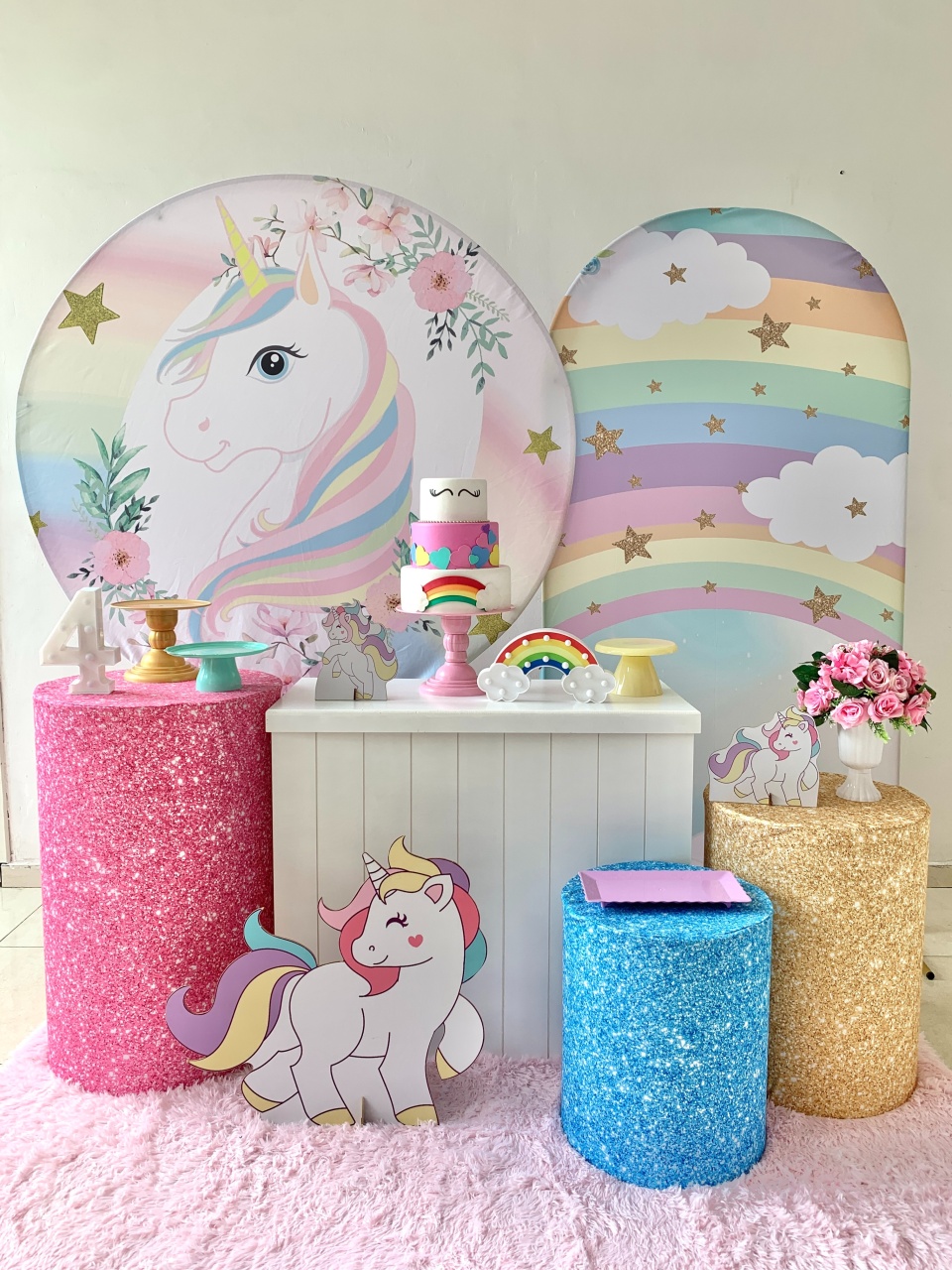 Unicornio Kit Diamante  - my decoracoes de festa