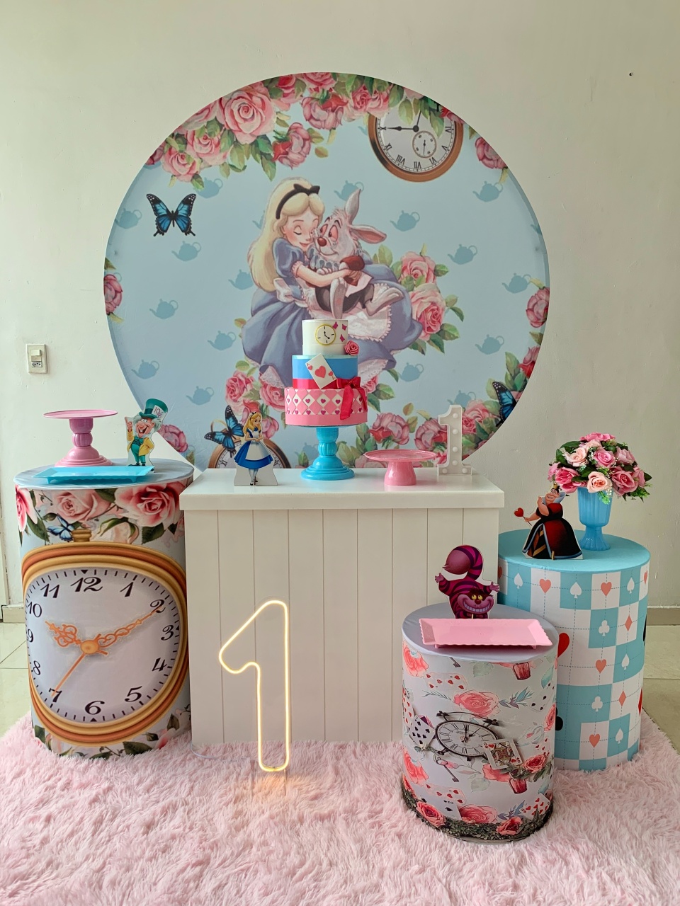 Alice No Pais das Maravilhas Kit Ouro  - my decoracoes de festa