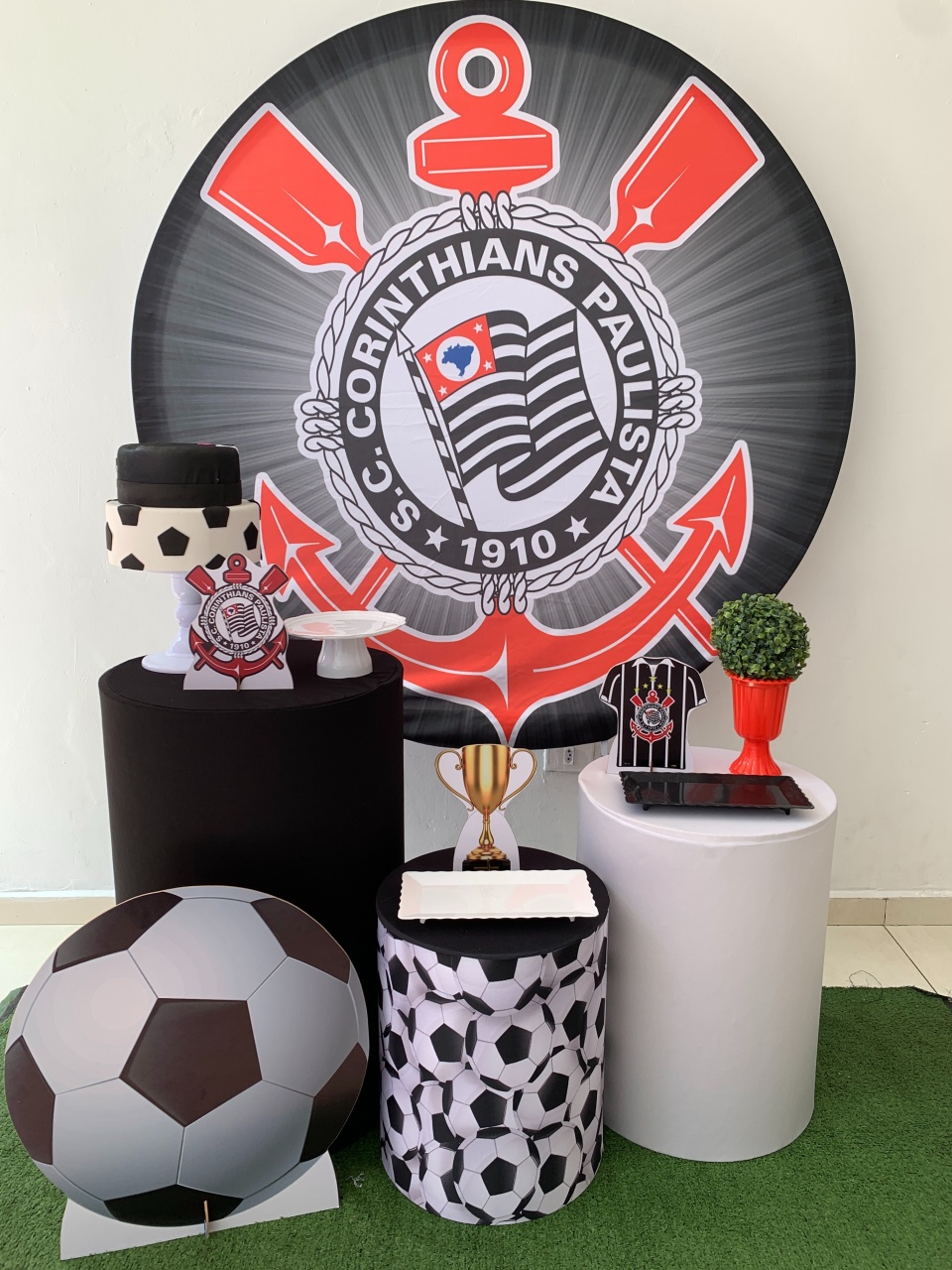 Corinthians Kit Prata  - my decoracoes de festa