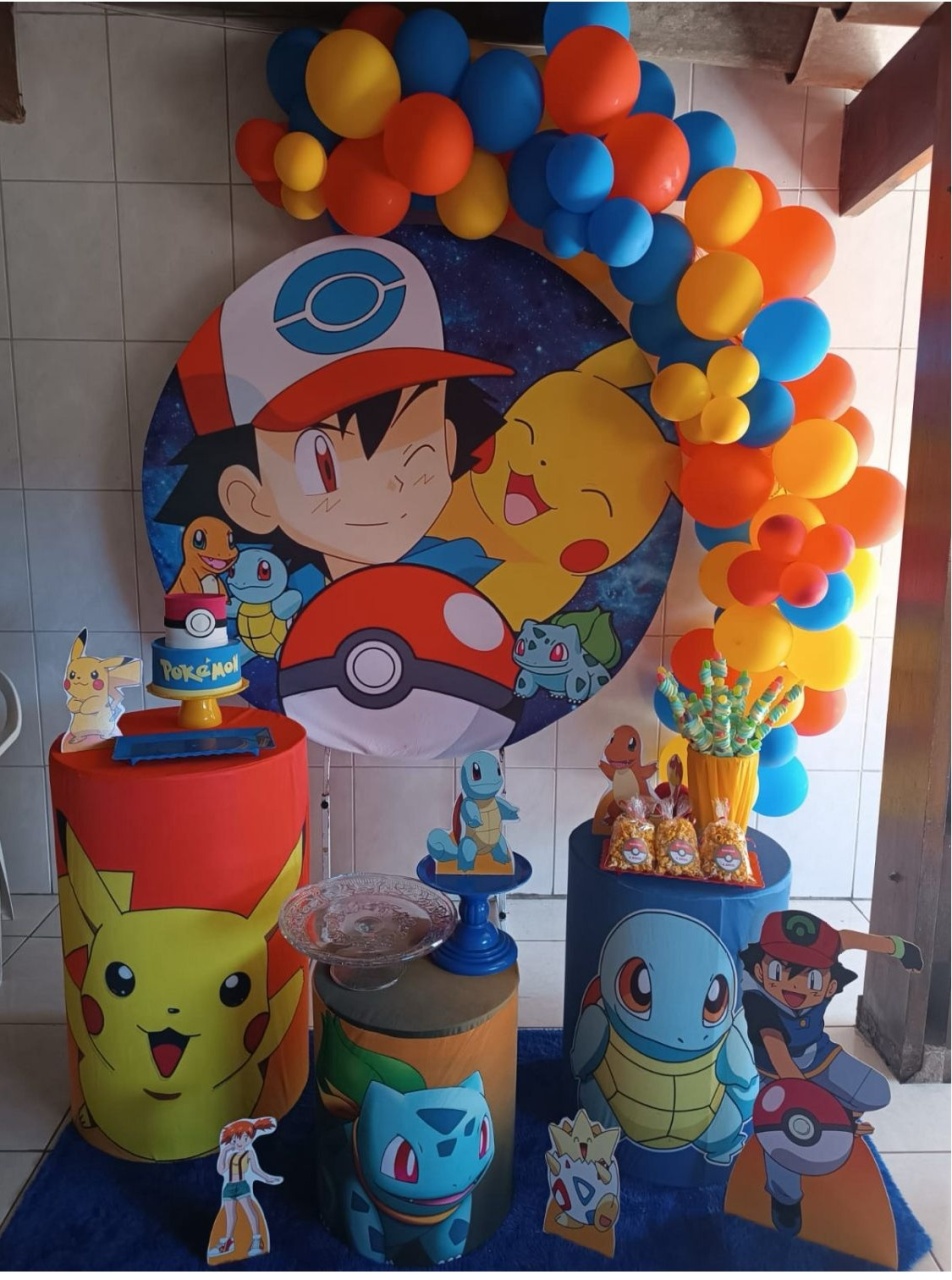 Pokemon Kit Prata  - my decoracoes de festa