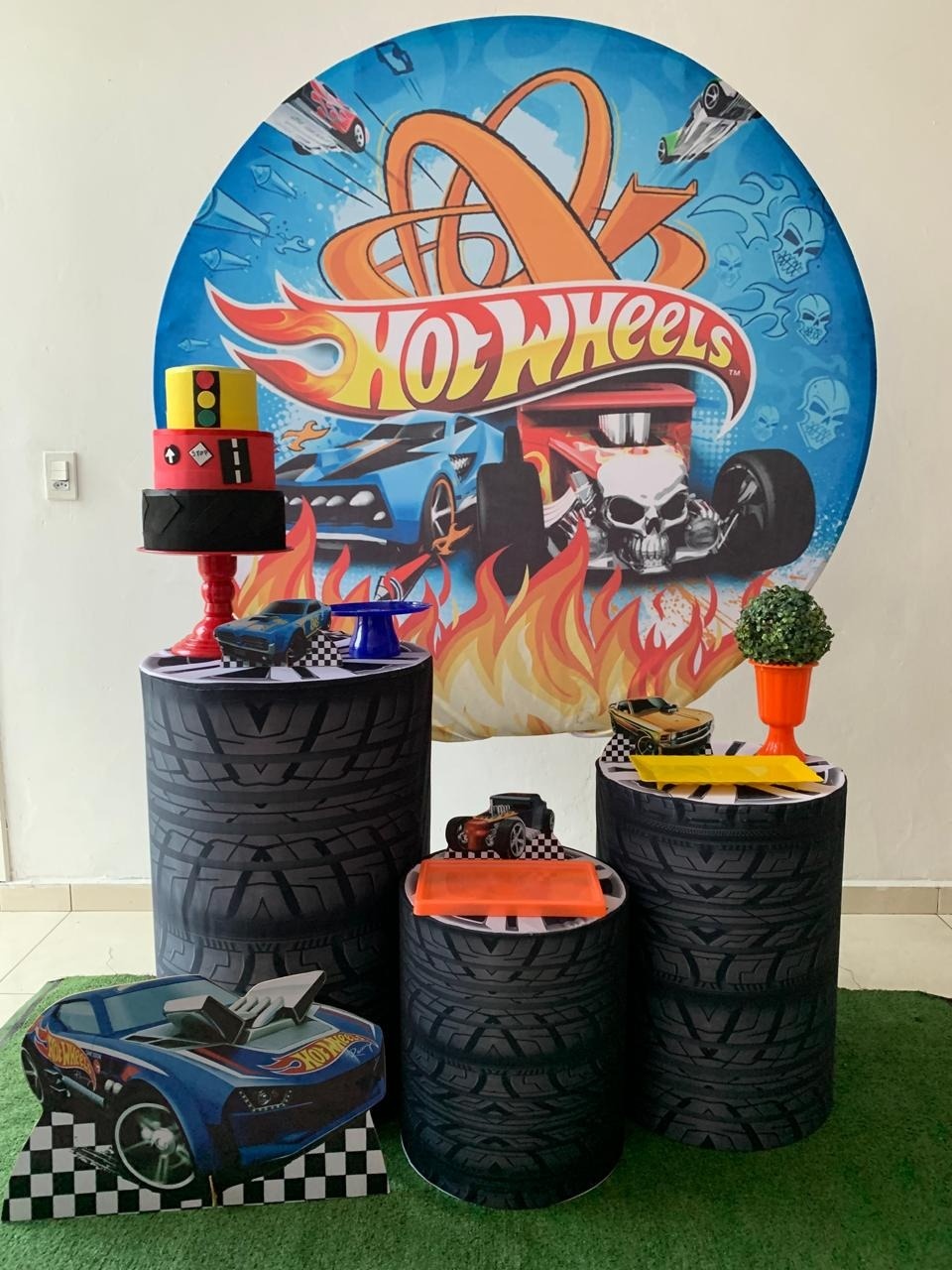 Hotwheels Kit Prata  - my decoracoes de festa