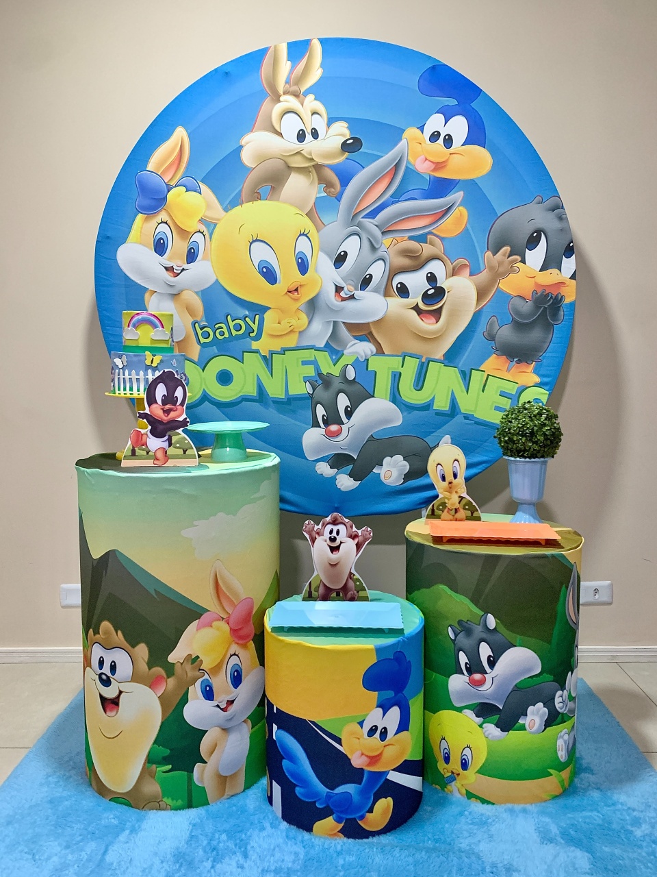 Baby Looney Tunes Kit Prata  - my decoracoes de festa