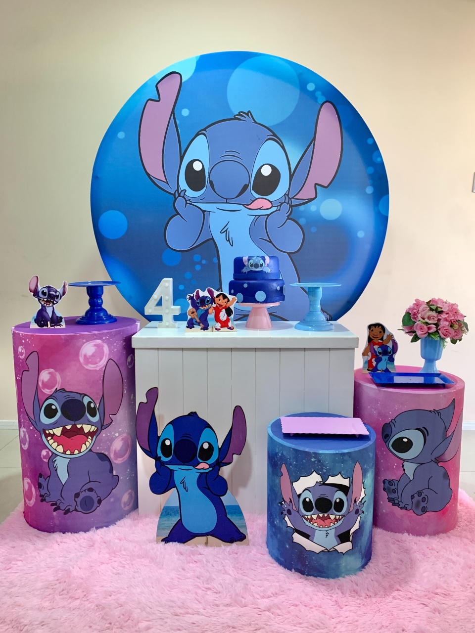 Stitch Kit Ouro  - my decoracoes de festa