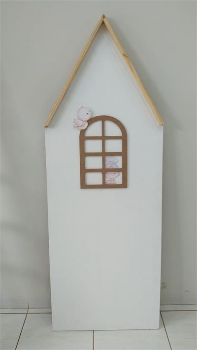 Painel Casinha Branca P - Amo Decorar Festas e Balões