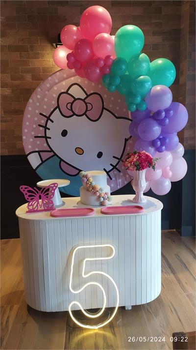Painel Hello Kity - Amo Decorar Festas e Balões