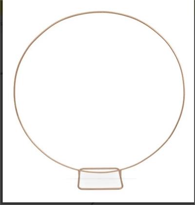 Painel de Ferro Redondo Dourado 2 Mts - Amo Decorar Festas e Balões