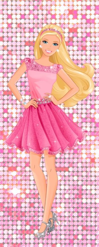 Painel Barbie Retangular - Amo Decorar Festas e Balões