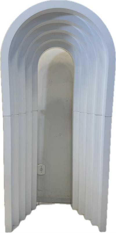 Portal 3 D Branco Camadas - Amo Decorar Festas e Balões