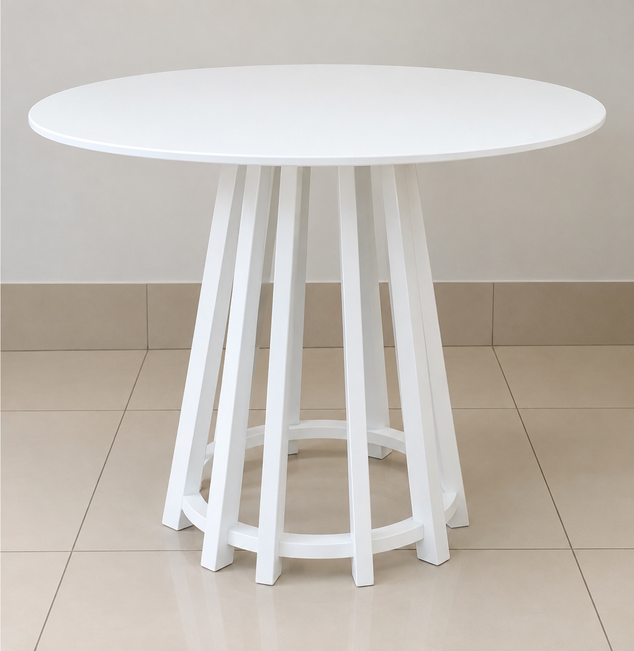 Mesa Branca Ripada - SekineDecore