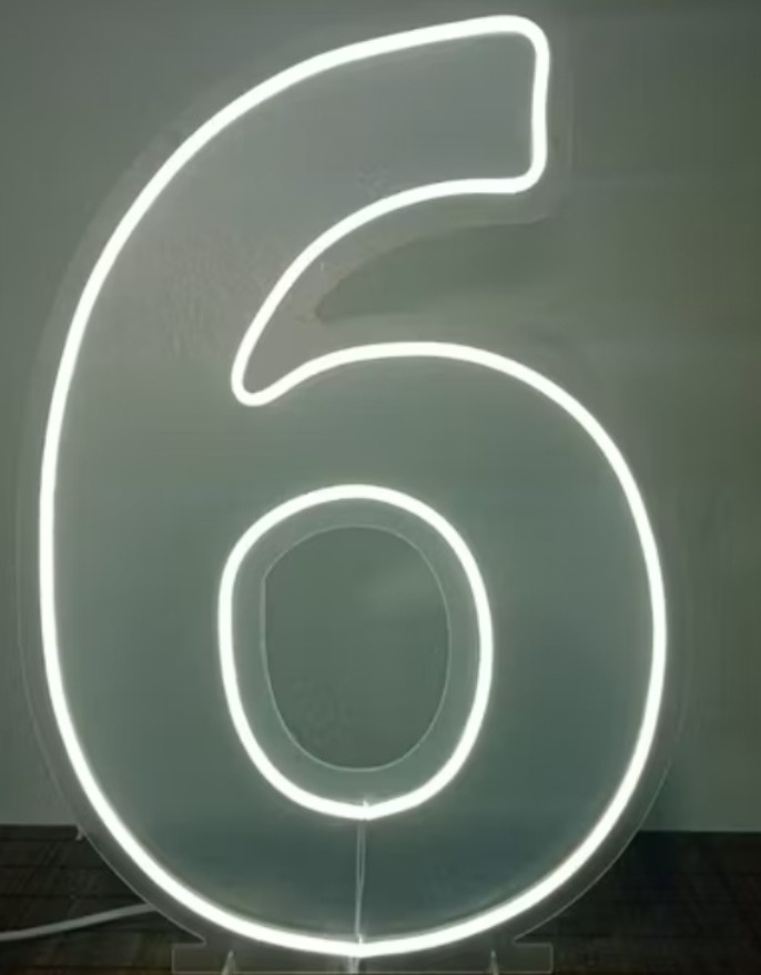 Led Numero 6 50 Cm - SekineDecore