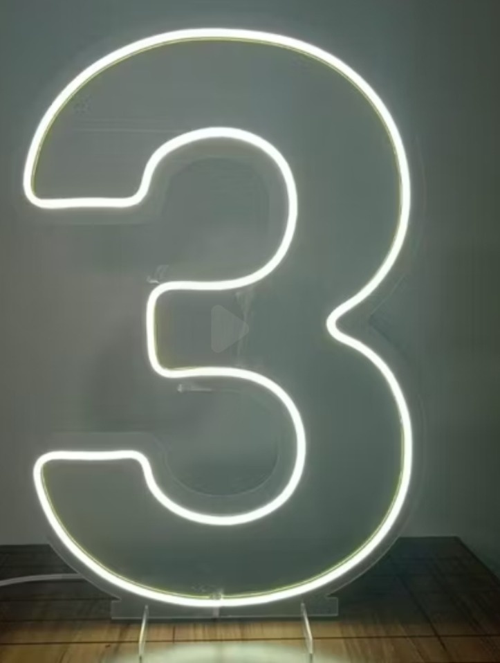 Número 3 Led - SekineDecore